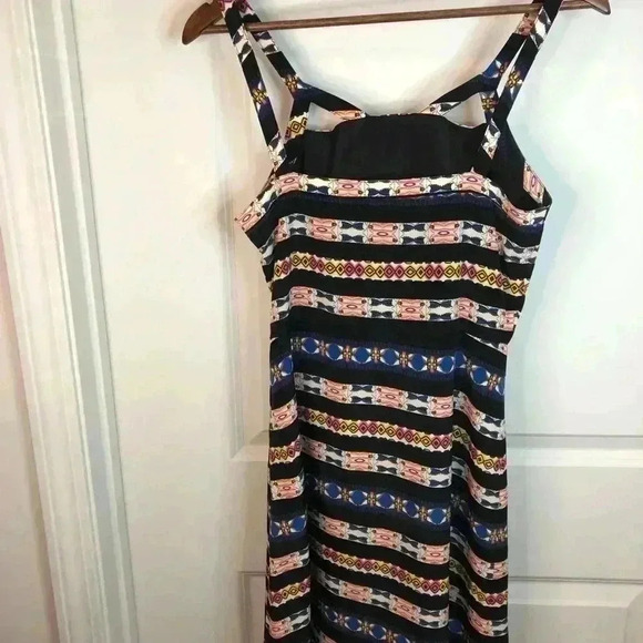 Camilla Tree Women’s Medium Black Multicolor Artsy Boho Abstract Dress - Picture 4 of 6